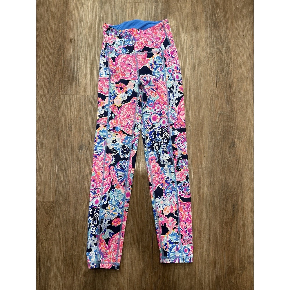 LILLY PULITZER Weekender High Rise Midi Leggings Luxletic Turtle Amazement XXS
